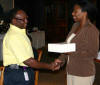 Victor Ekong getting his stuff from Lola